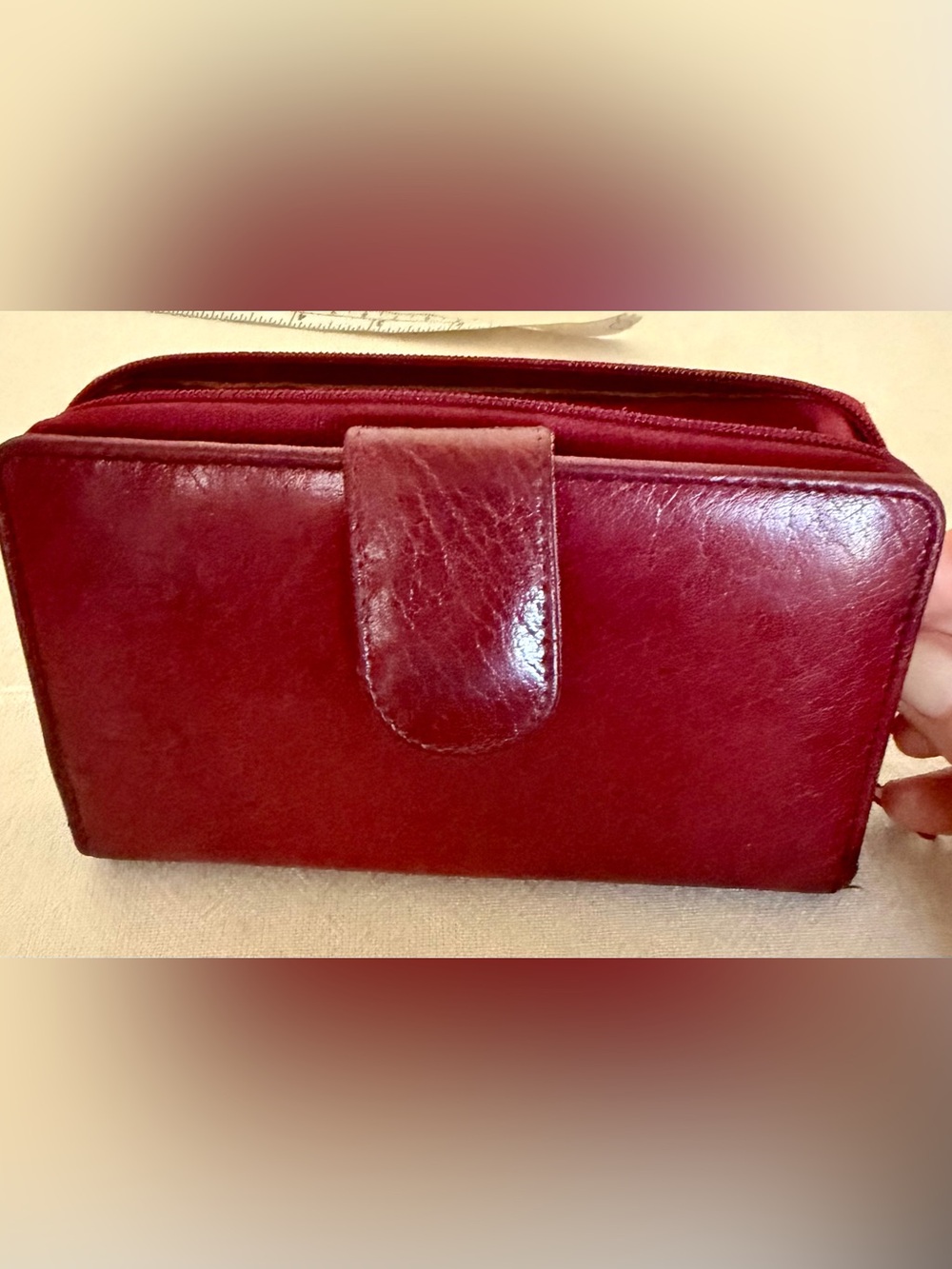 Sophia Visconti wallet wine red